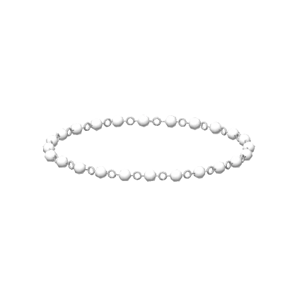 White Pearl Chain Necklace 3.0