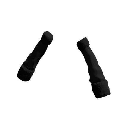 Oversized All Black Fur Warmers