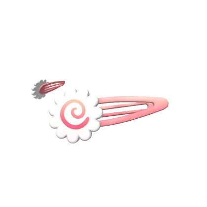 Pink Fish Cake Hairclips