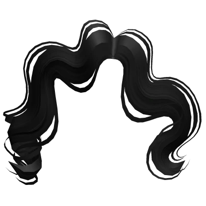 Finger Wave Curl Bangs in Black