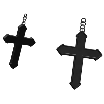 black cross earrings