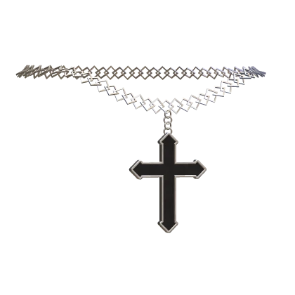 silver cross chain 