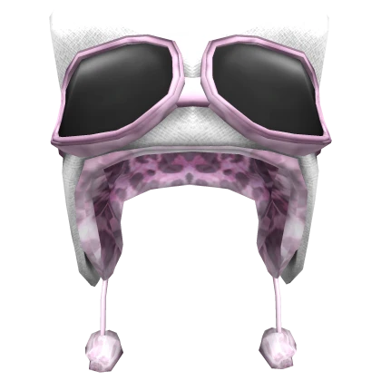 White Cat Beanie Pink Goggles