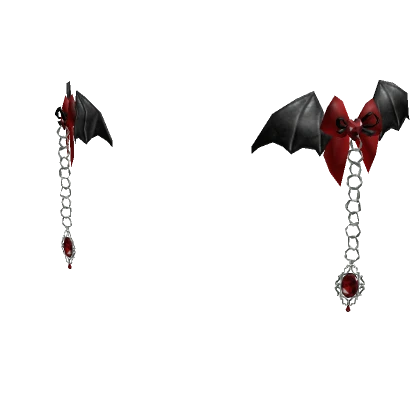 Vampire Goth Emo Chain Bows Black