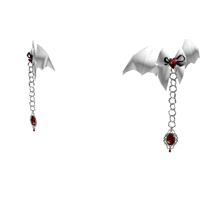 Vampire Goth Emo Chain Bows White