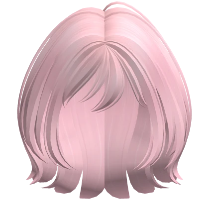 Short Fluffy Cute Soft Bob (Light Pink)