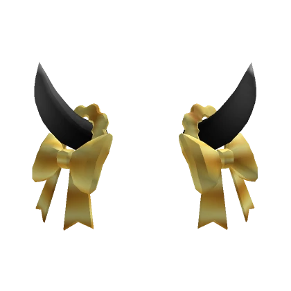 Gold Horn & Bow Cute V2