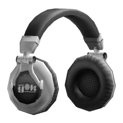 Simple Y3K Headphones [Gray and Silver]