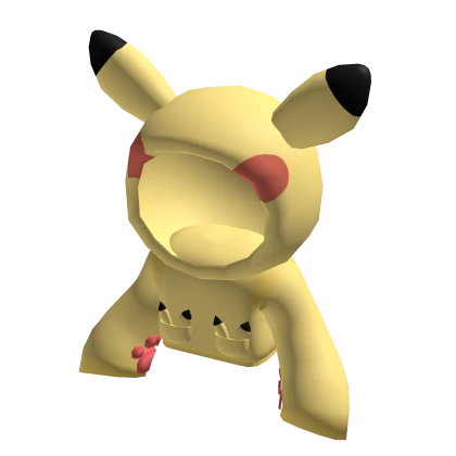 Yellow Cutesy Pikachu crop hoodie 
