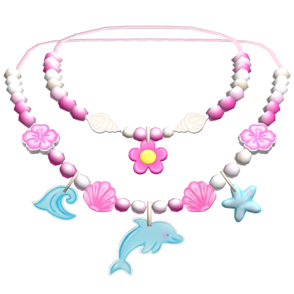 Tropical Dolphin Layered Summer Necklace
