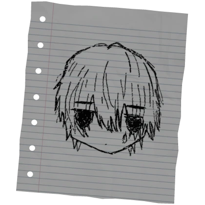 sad teary anime boy drawing 