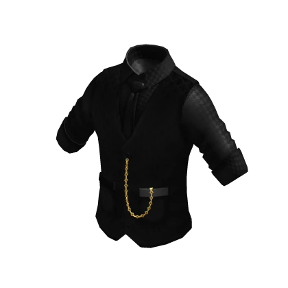 Waistcoat | Rolled up Shirt | Black