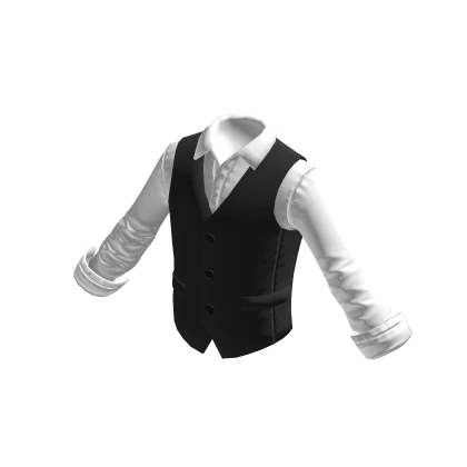 Waistcoat layered shirt : Black
