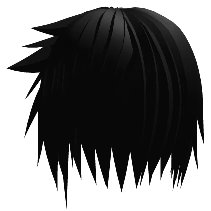 Black Yokai Emo Spiky Messy Anime Hairstyle