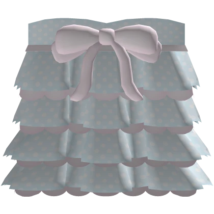 kawaii ruffled blue polka dot dress