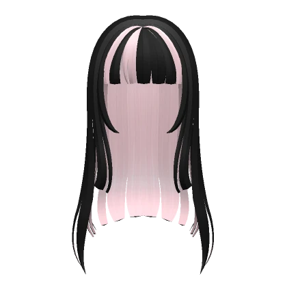 ♡ : two-tone dolly long hair (black + pink)