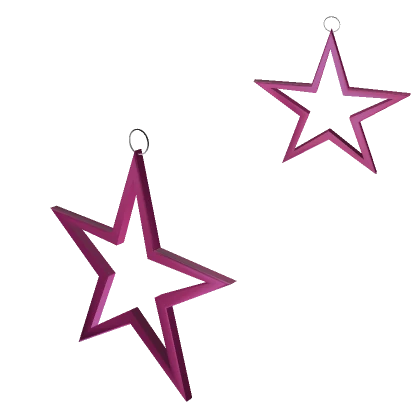 Y2K Iconic Star Earrings | Pink