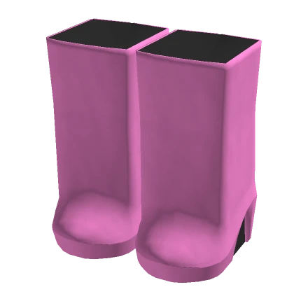 3.0 Zipup Latex Boots - Pink