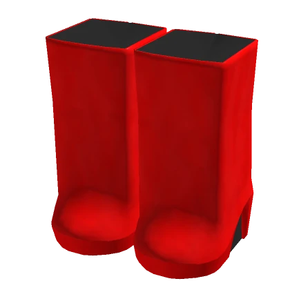 3.0 Zipup Latex Boots - Red