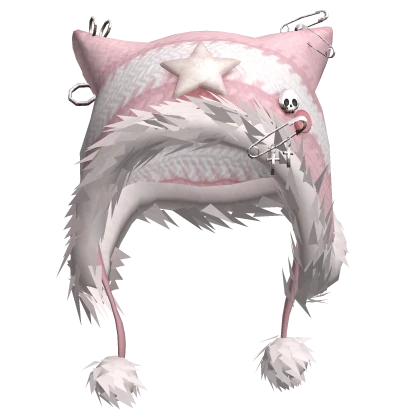 Pink Cat Knit Beanie