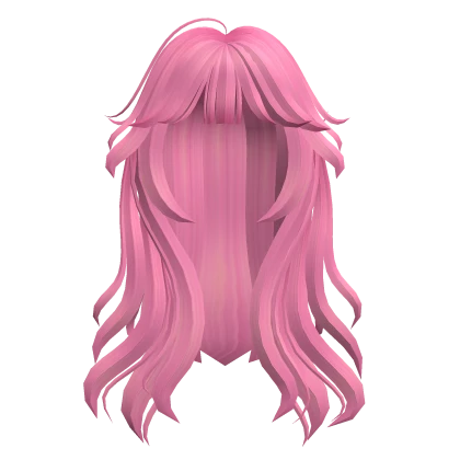 Fluffy Wispy Layered Hair in Hot Pink