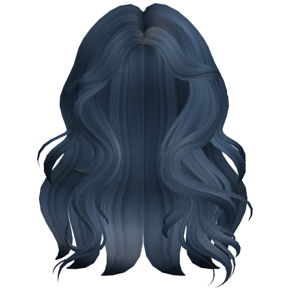 Super Fluffy Wavy Long Hairstyle in Midnight Blue