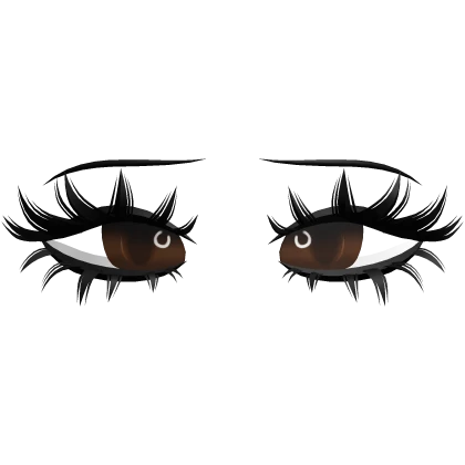 ♡ kawaii anime lashes w eyes (brown 2)