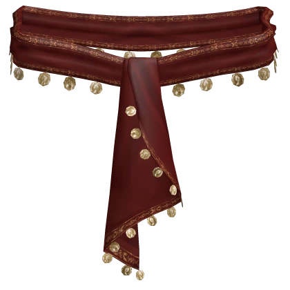Elegant Coin Satin Red Belt 1.0