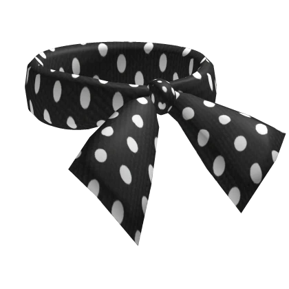 ♡ cute black & white igari polka dot neck scarf 
