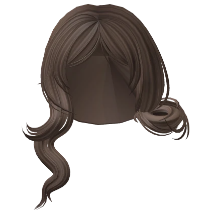 Shoujo Messy Low Side Bun Hair in Brown