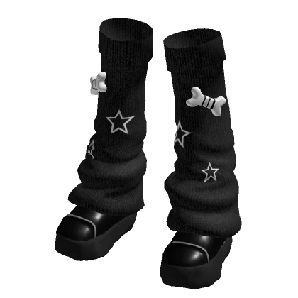 Shoes W/Leg Warmers Black
