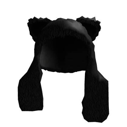 Oversized Bear Beanie (Black)