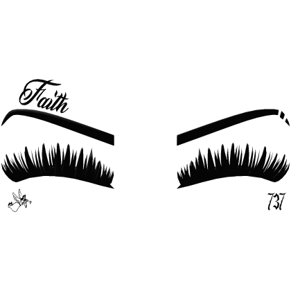 Latina Black Lashes With Eyebrows And Tattos