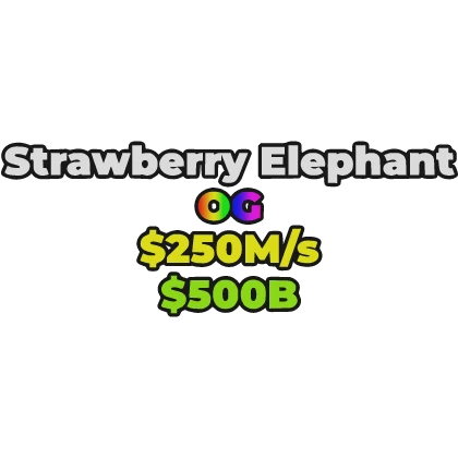 Strawberry Elephant Nametag [Steal a Brainrot]