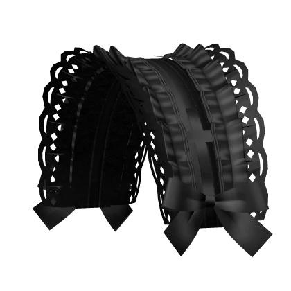 cross headress w lace & bow / black