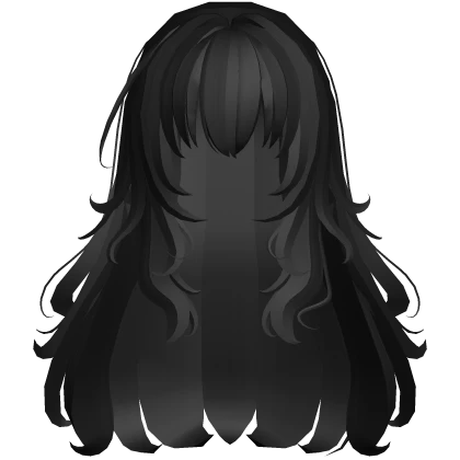 Anime Long Curly Milky Black Hair