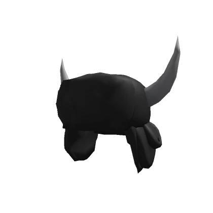 black winter Ushanka with horns