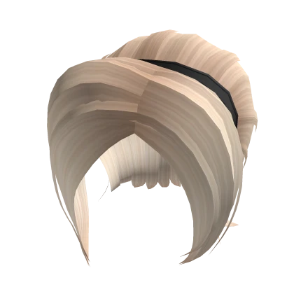Blonde Elegant Short With Ribbon Hair