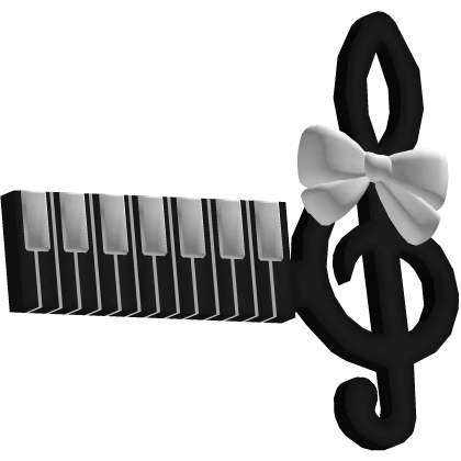 ♱ ┊ musical note piano hair clip (black)