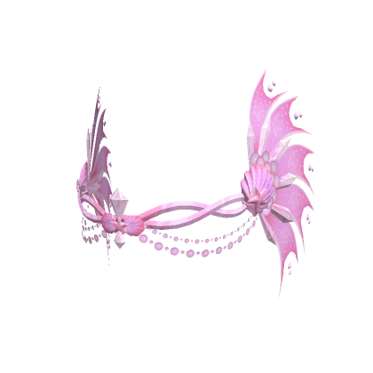 Crystal Fins Mermay Headpiece in Coral Pink