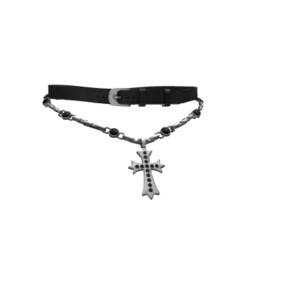 choker with cross - black ♡