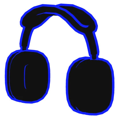 Cartoony Blue Headphones