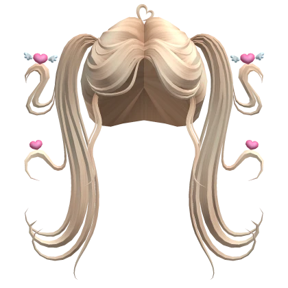 Whimsical Valentine Heart Pigtails (Blonde)