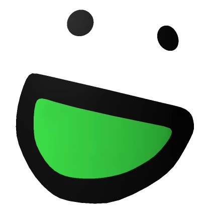 Silly Happy Face Green (3D) 