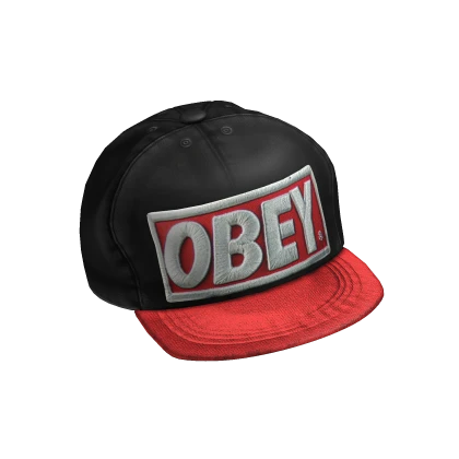 Red OBEY Sideswept Hat