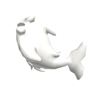 Fluffy white shark tail