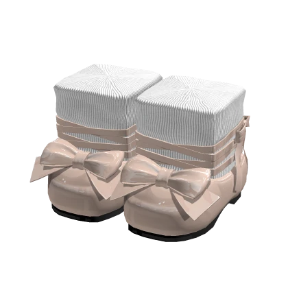 🍀Ribbon Doll Platform (Beige)
