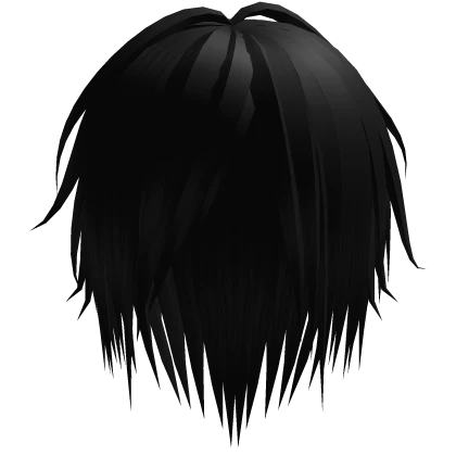 Black Jirai Emo Messy Vkei Anime Hairstyle