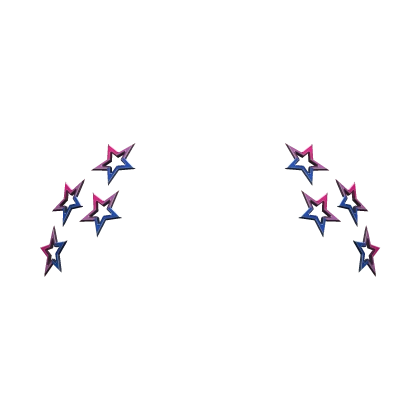 bi pride star hairclips