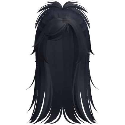 Spikey Y2K Messy Half Up Hair in Navy Blue